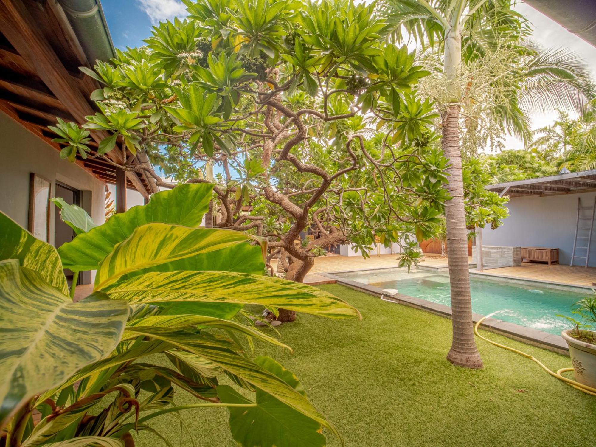 La Kaz Veloutier - Villa 4 Chambres Avec Piscine ลาซาลีน เลอแบ็ง ภายนอก รูปภาพ